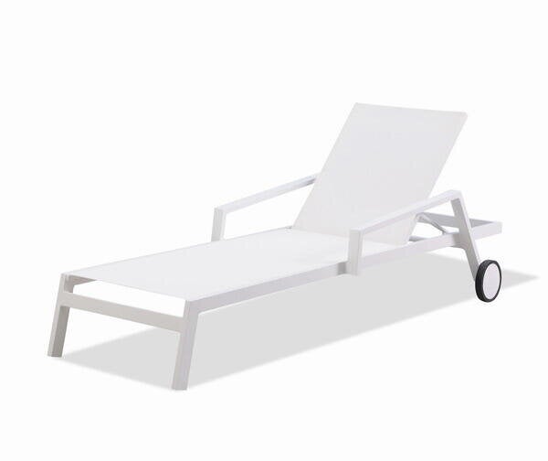 Bain de soleil en aluminium Ibiza blanc