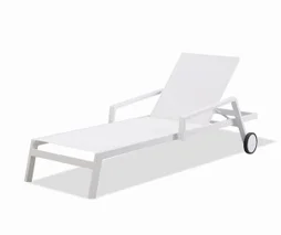 Bain de soleil en aluminium Ibiza blanc