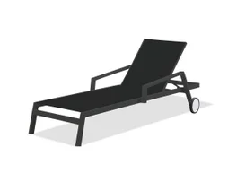 Bain de soleil en aluminium Ibiza gris anthracite