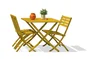 Table de jardin pliante DCB GARDEN Marius rectangulaire jaune / doré 4 personnes 