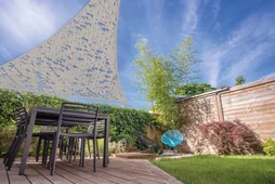 Voile d'ombrage triangulaire Camo taupe L.360 x l.360 cm