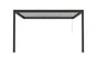Pergola bioclimatique adossée Caleta aluminium, 12 m² gris anthracite