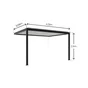 Pergola bioclimatique adossée Caleta aluminium, 12 m² gris anthracite
