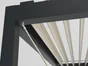 Pergola bioclimatique adossée Caleta aluminium, 12 m² gris anthracite