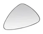 Miroir triangulaire biseauté doré, l.55 x H.55 cm