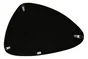 Miroir triangulaire biseauté doré, l.55 x H.55 cm