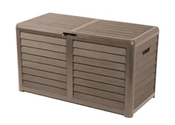 Coffre de jardin résine Baya brun taupe, L.117 X H.65 X P.55 Cm