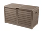 Coffre de jardin résine Baya brun taupe, L.117 X H.65 X P.55 Cm