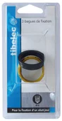 Lot De 3 Bagues Pour Douille E14 Tibelec, Plastique, Noir, Blanc Et Or