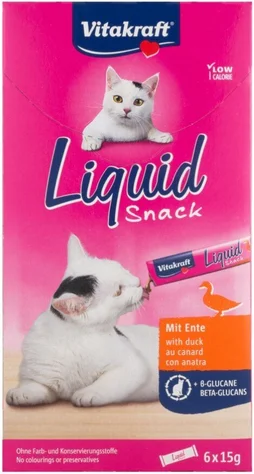 Friandise chat liquide canard 6x15g , VITAKRAFT
