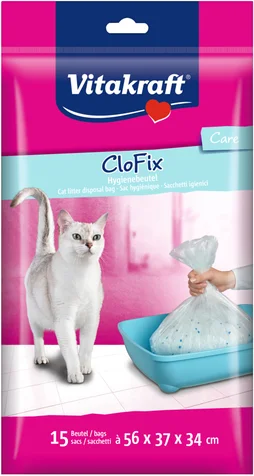 Sachet de 15 pour bac à litière chat CLO-FIX VITAKRAFT 