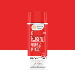 Peinture aérosol relook tout MAISON DECO rouge vif brillant 0.400 L