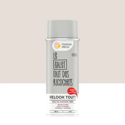 Peinture aérosol relook tout MAISON DECO gris galet satiné 0.400 L