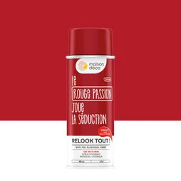 Peinture aérosol relook tout MAISON DECO rouge passion satiné 0.400 L