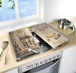 Plaque de protection en verre avec plateau Bistrot