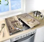 Plaque de protection en verre avec plateau Bistrot