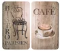 Plaque de protection en verre avec plateau Bistrot