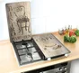 Plaque de protection en verre avec plateau Bistrot