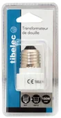 Transformateur De Douille E27 En Gu10 Tibelec, Plastique, Blanc 100 W