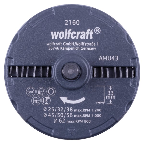Scie cloche multi-lames bois/plastique/plâtre Wolfcraft diamètre 25,32,38,45,50,56,62 mm