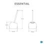 Brosse WC Essential, chromé