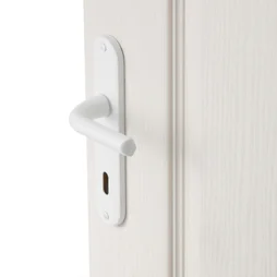 2 poignées de porte Etoile trou de clé INSPIRE, aluminium entraxe 165 mm