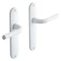 2 poignées de porte Etoile sans trou INSPIRE, aluminium entraxe 165 mm