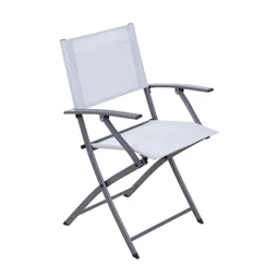 Fauteuil de jardin NATERIAL Emys en acier blanc