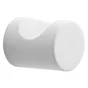 Bouton de meuble rond Simi, zamak blanc peint, Diam.19.5 mm