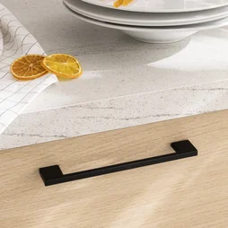 Poignée de meuble John, zamak noir mat, entraxe 160 mm