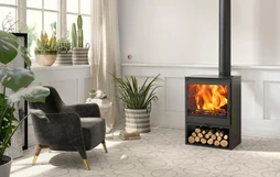 Poêle à bûche PANADERO Poele a bois saphir ecodesign noir, 7.1 kW