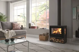 Poêle à bûche PANADERO Poele a bois java 3v ecodesign noir, 5.9 kW