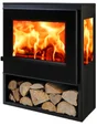 Poêle à bûche PANADERO Poele a bois java 3v ecodesign noir, 5.9 kW