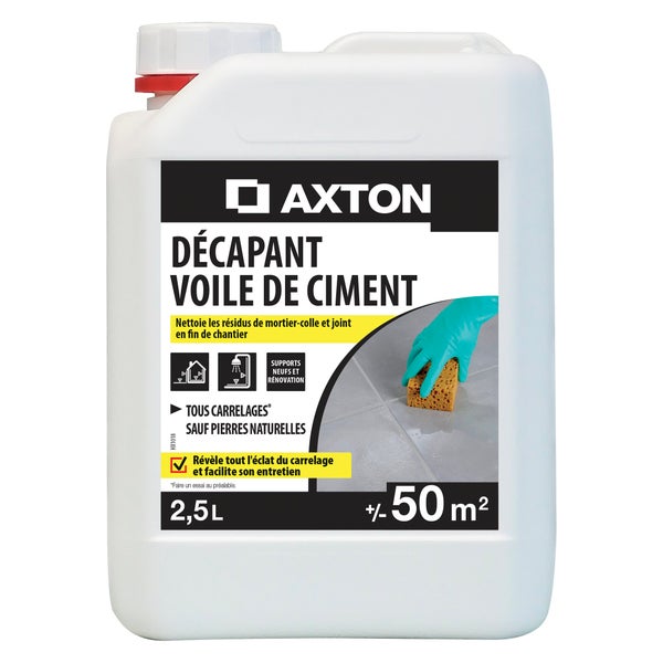 Enleve voile de ciment pour terrasse / carrelage 50 m² 2,5L AXTON