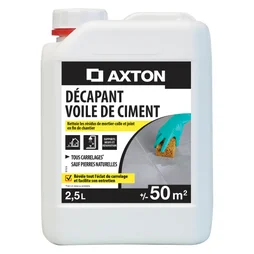 Enleve voile de ciment pour terrasse / carrelage 50 m² 2,5L AXTON