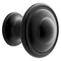 Bouton de meuble rond Paros, zamak noir peint, Diam.30.4 mm