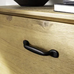 Poignée de meuble Sara, zamak noir mat, entraxe 96 mm