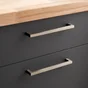 Poignée de meuble Citere, zamak argent brossé, entraxe 160 mm
