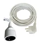 Rallonge électrique ménager avec terre H05VVF, blanc, 10m, Lexman