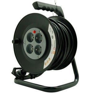 Enrouleur de cable electrique bricolage L.25 m ho5vvf 3g1.5, LEXMAN