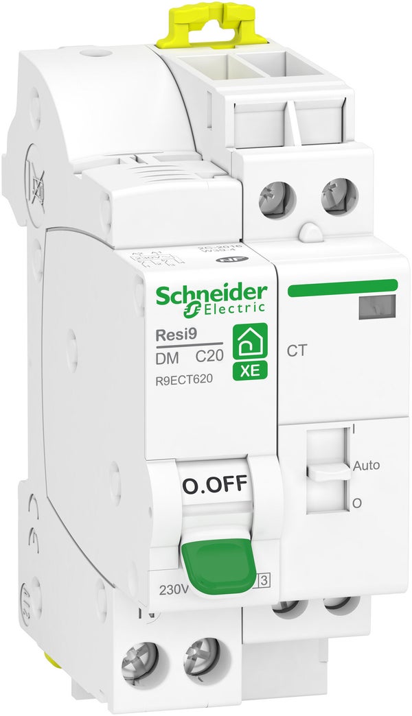 Combiné disjoncteur + contacteur courbe C 1P+N 20A Resi9 XE, SCHNEIDER ELECTRIC