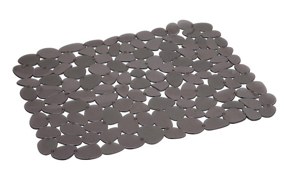 Tapis fond d'evier pvc aspect gomme, gris