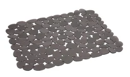 Tapis fond d'evier pvc aspect gomme, gris