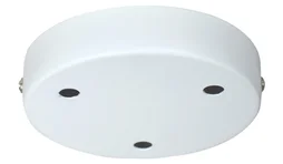 Rosace 3 câbles, TIBELEC, blanc, diam. 12cm