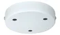 Rosace 3 câbles, TIBELEC, blanc, diam. 12cm