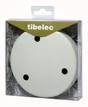 Rosace 3 câbles, TIBELEC, blanc, diam. 12cm