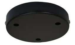 Rosace 3 câbles, TIBELEC, noir, diam.12cm