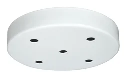 Rosace 5 câbles, TIBELEC, blanc, diam.15cm