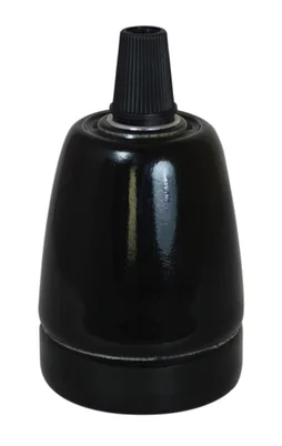 Douille e27 filetage ceramique noir TIBELEC