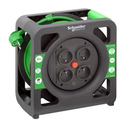 Enrouleur de câble électrique 15m - H05VVF - 3G 1,5mm², SCHNEIDER ELECTRIC